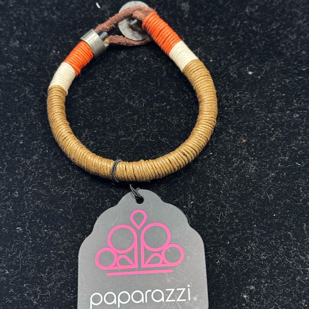 Paparazzi Brown and Orange Bracelet